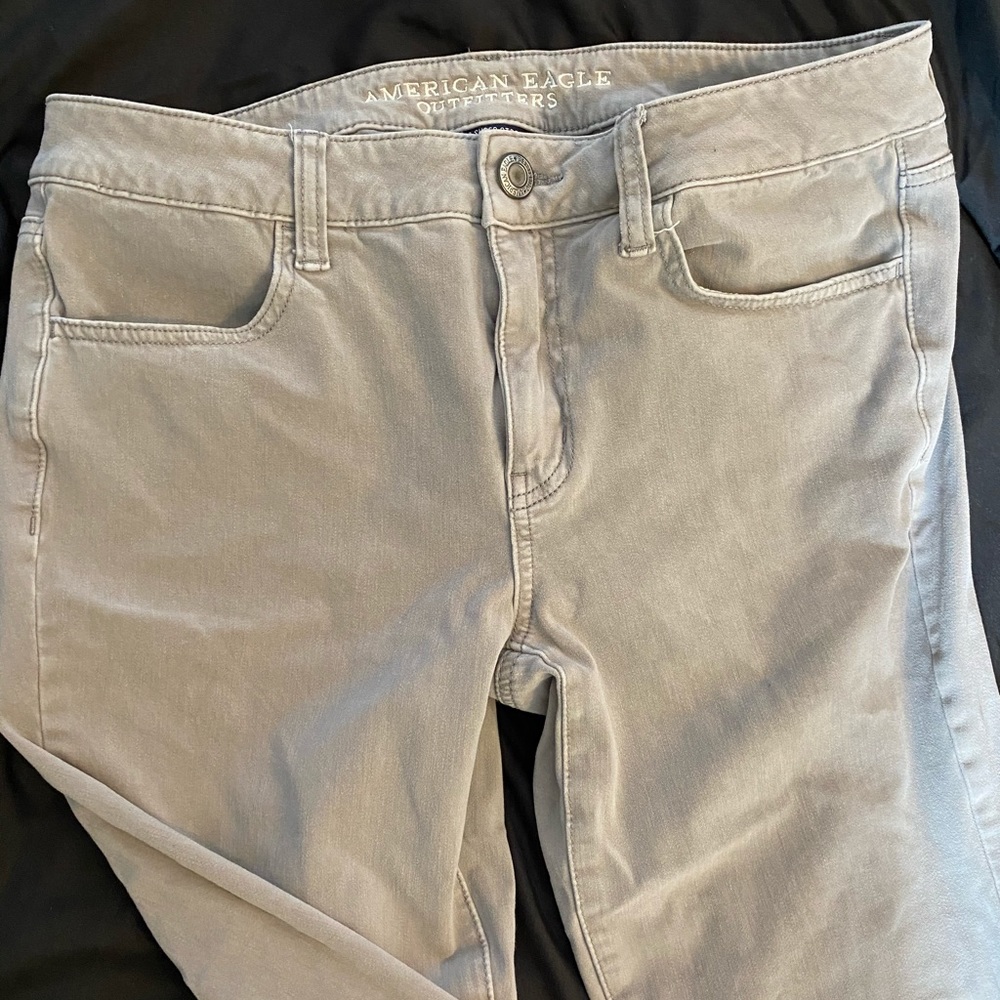 Light wash grey American Eagle Stretch jeans